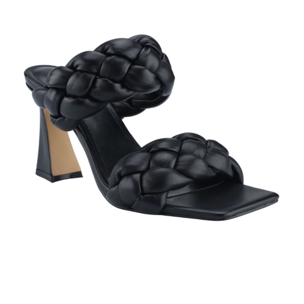 Marc Fisher Black Braided Sandals